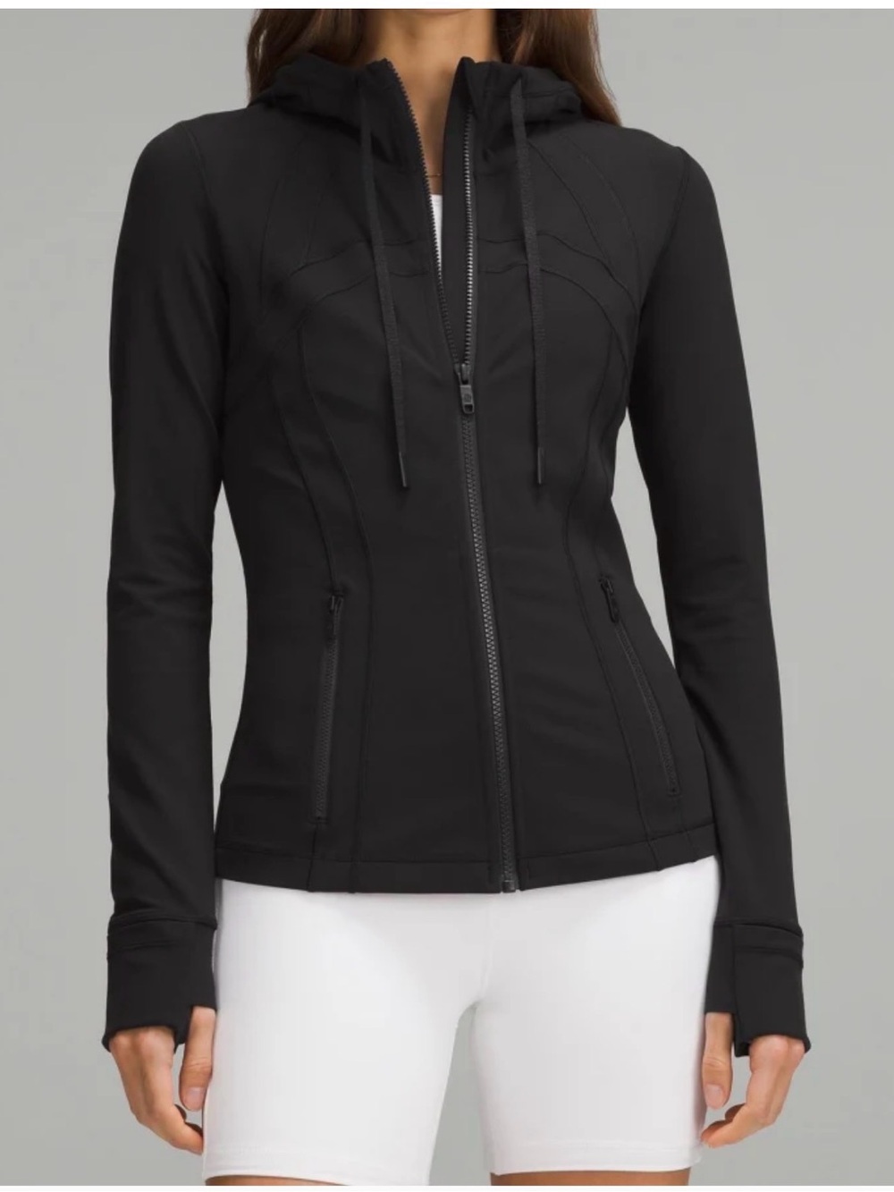 Lululemon Define Nulu Hooded Black Jacket , size 10